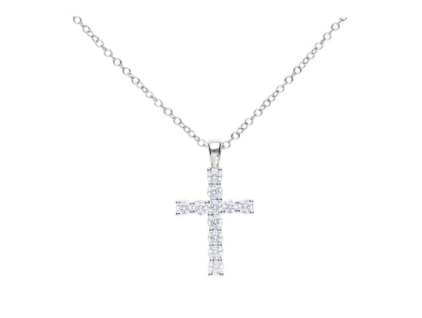 Collana “Croce diamantata” silver